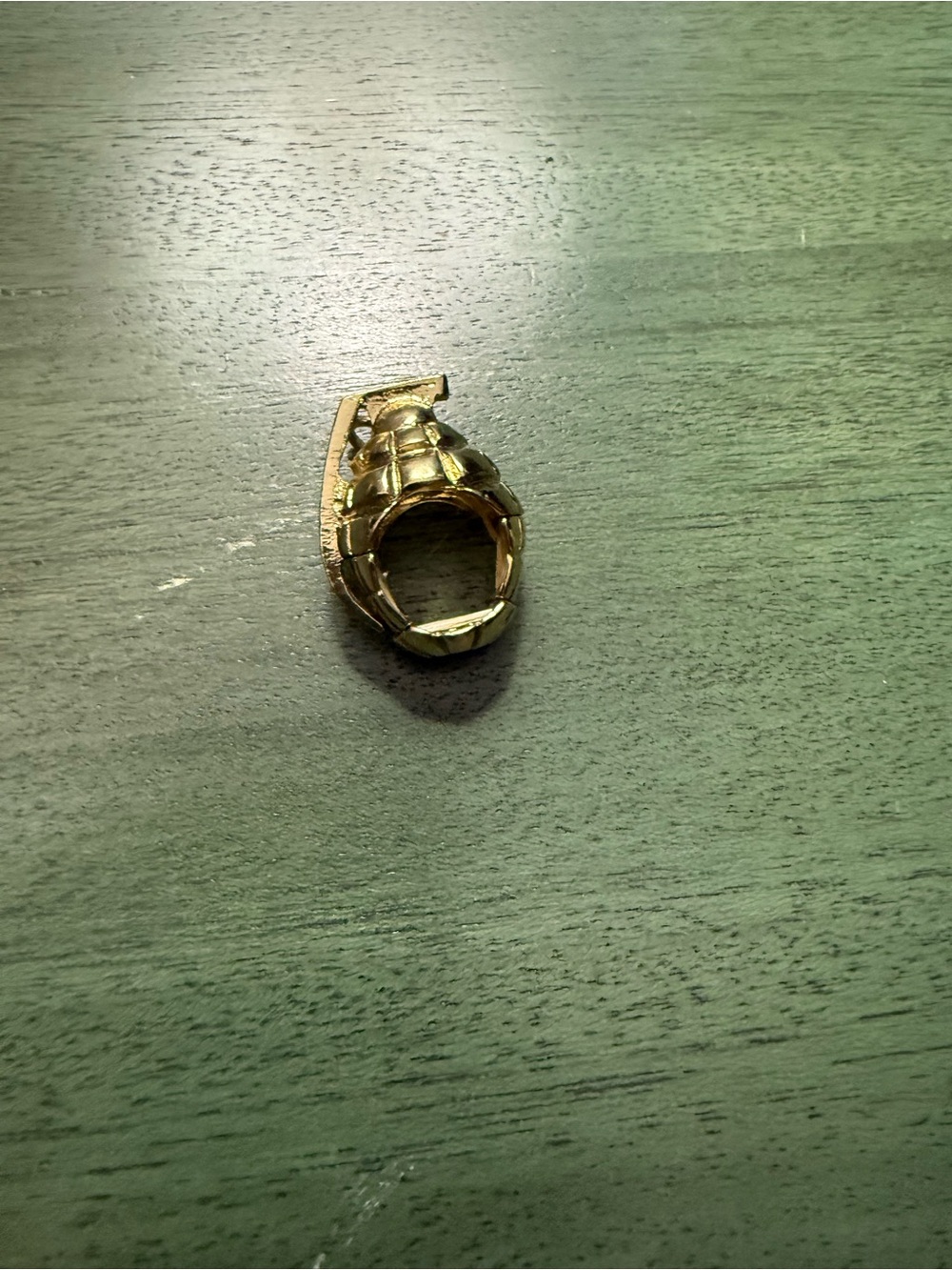Gold Tone Grenade Ring - Statement Accessory